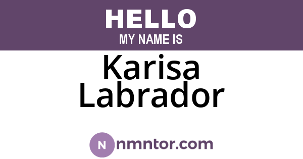 Karisa Labrador