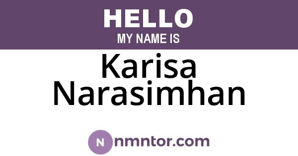 Karisa Narasimhan