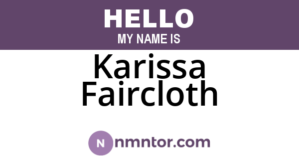 Karissa Faircloth