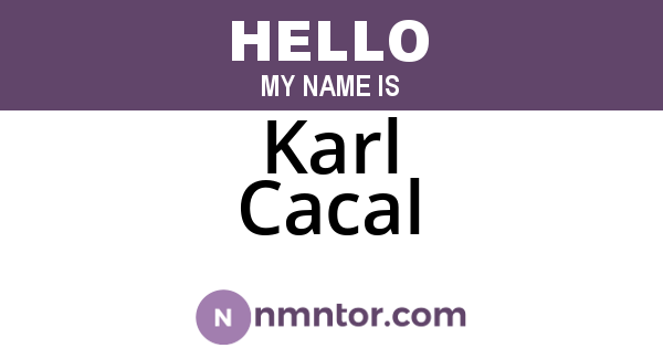 Karl Cacal