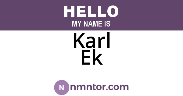 Karl Ek