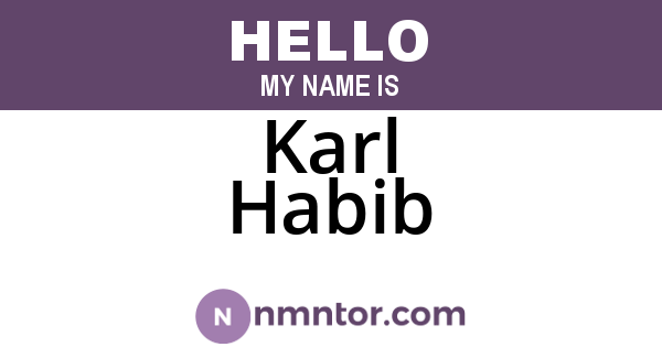 Karl Habib