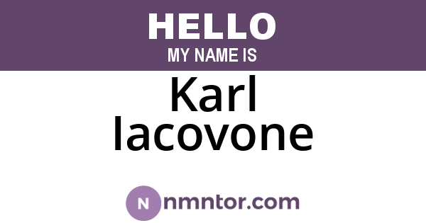 Karl Iacovone