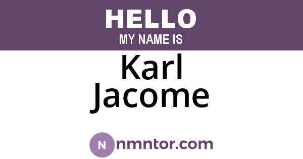 Karl Jacome