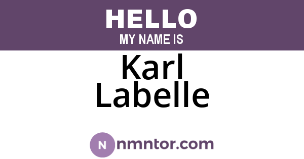 Karl Labelle
