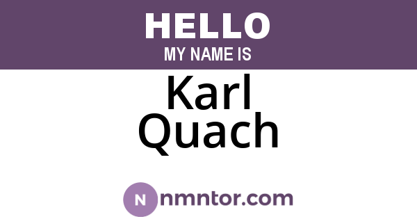 Karl Quach