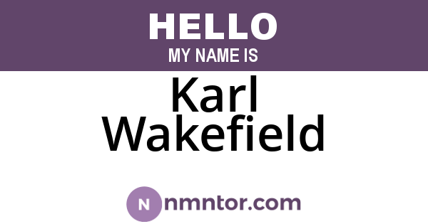 Karl Wakefield