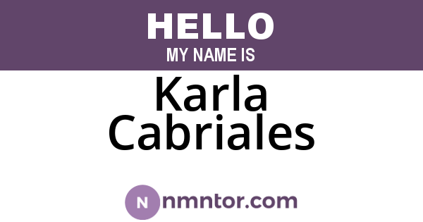 Karla Cabriales