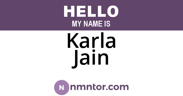 Karla Jain