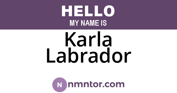 Karla Labrador