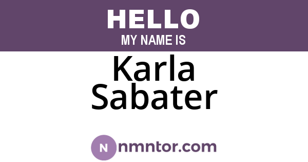 Karla Sabater