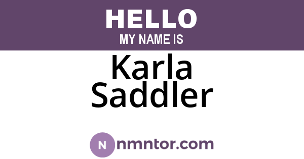 Karla Saddler