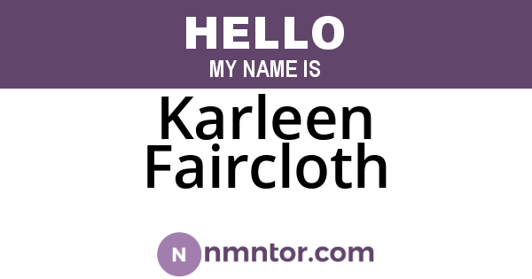 Karleen Faircloth