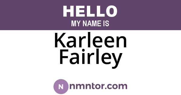 Karleen Fairley
