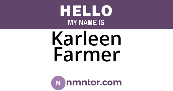 Karleen Farmer