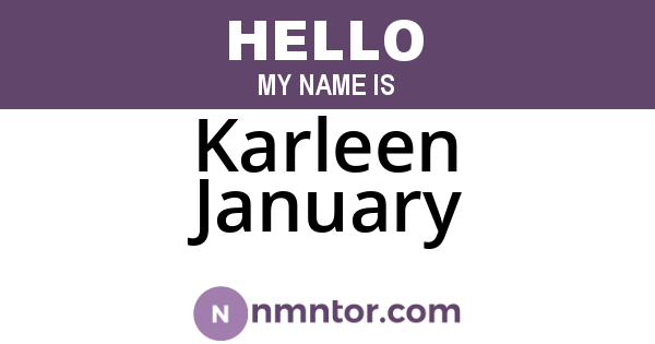 Karleen January