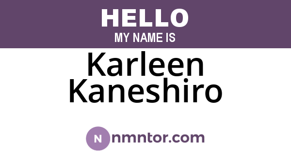 Karleen Kaneshiro