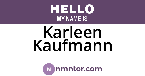 Karleen Kaufmann