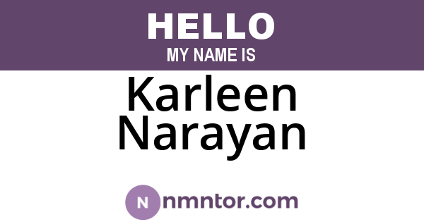 Karleen Narayan
