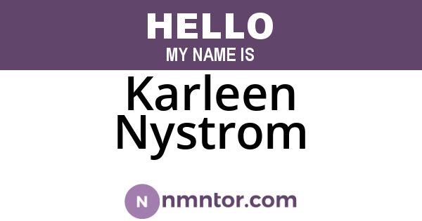 Karleen Nystrom
