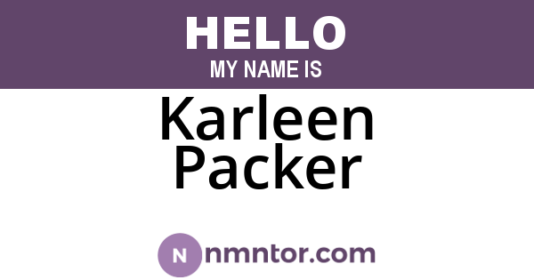 Karleen Packer