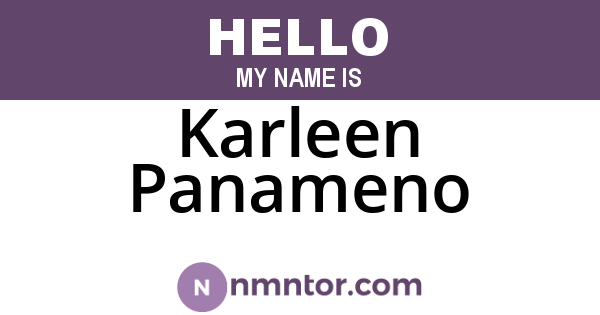 Karleen Panameno