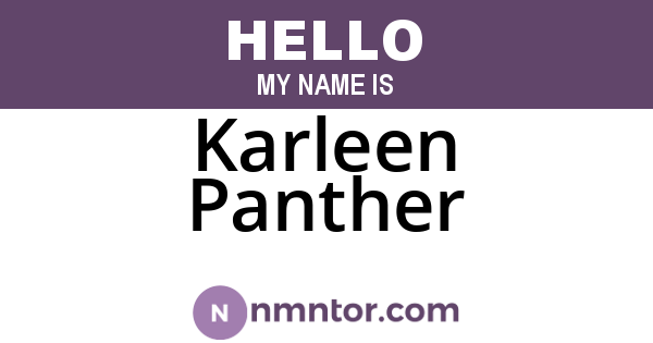 Karleen Panther