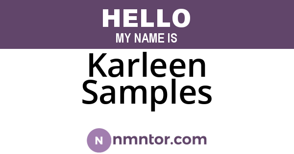 Karleen Samples