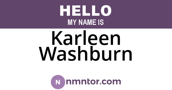 Karleen Washburn