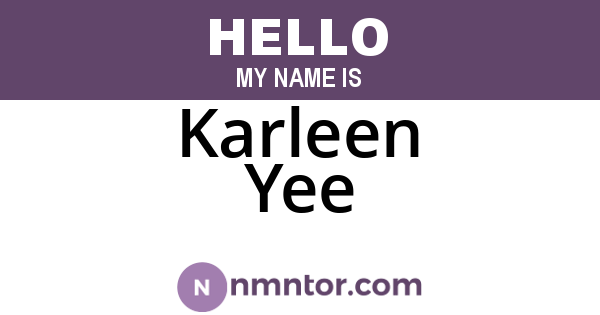 Karleen Yee
