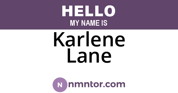 Karlene Lane