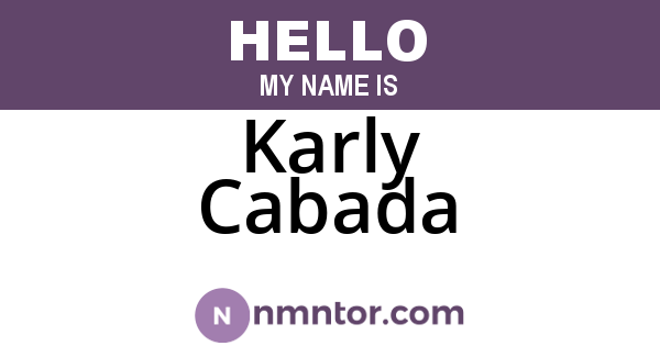 Karly Cabada
