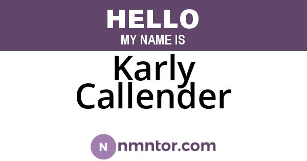 Karly Callender