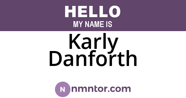 Karly Danforth