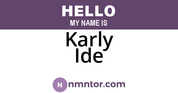 Karly Ide