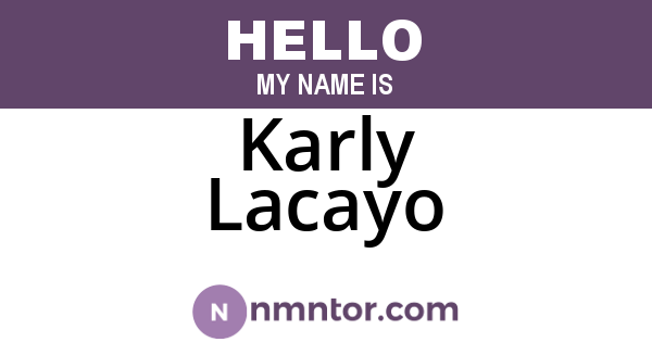 Karly Lacayo