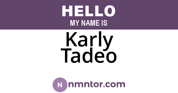 Karly Tadeo