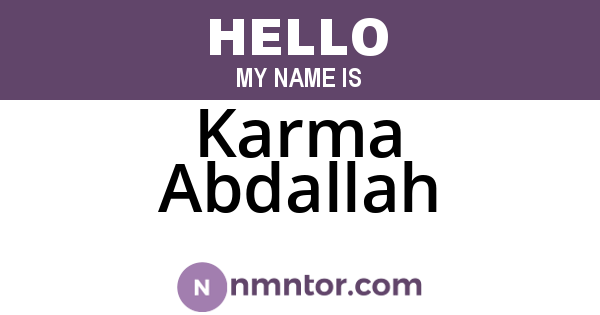 Karma Abdallah