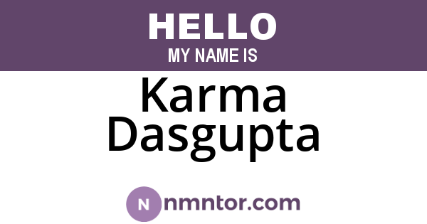 Karma Dasgupta