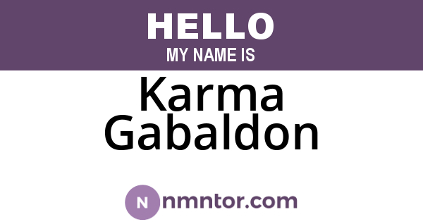 Karma Gabaldon
