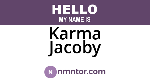 Karma Jacoby