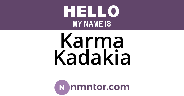 Karma Kadakia