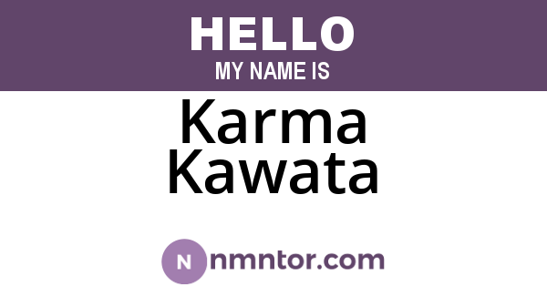 Karma Kawata