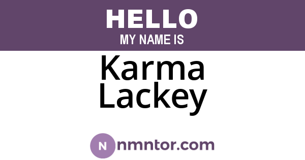 Karma Lackey