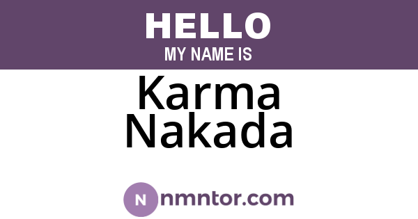 Karma Nakada