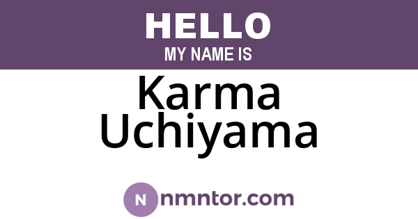 Karma Uchiyama