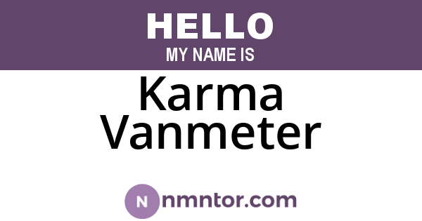 Karma Vanmeter