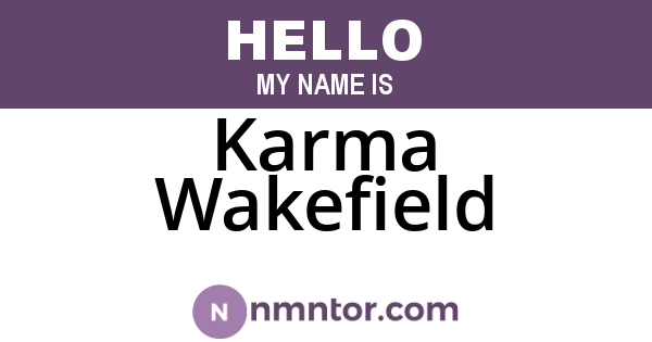 Karma Wakefield
