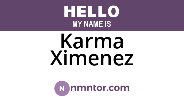 Karma Ximenez
