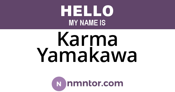 Karma Yamakawa